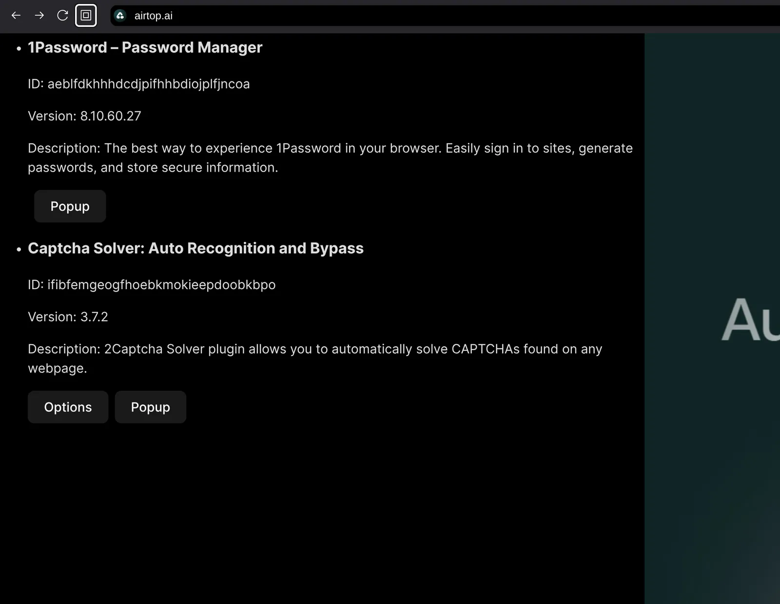 Extensions Configuration Embed